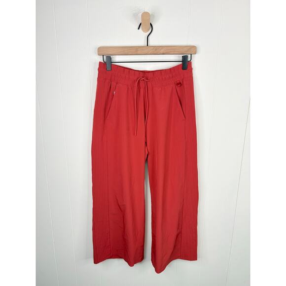 Athleta Avenue Cropped Wide Leg Pants Size 0 Burnt Orange Athleisure - Picture 3 of 9